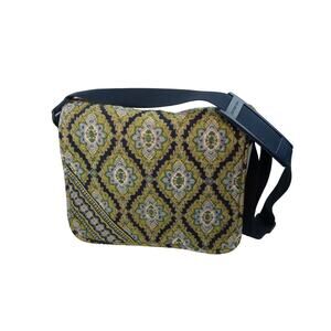 Vera Bradley Women Messenger Bag Cambridge Green Blue 14.5" x 11" x 3.5"